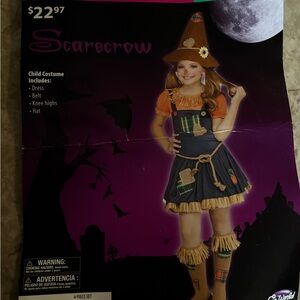 Scarecrow Costume for Kids - Orange and Blue